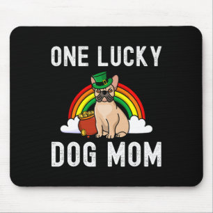 Lucky Dog Mama Französischer Bulldog St Patrick's  Mousepad