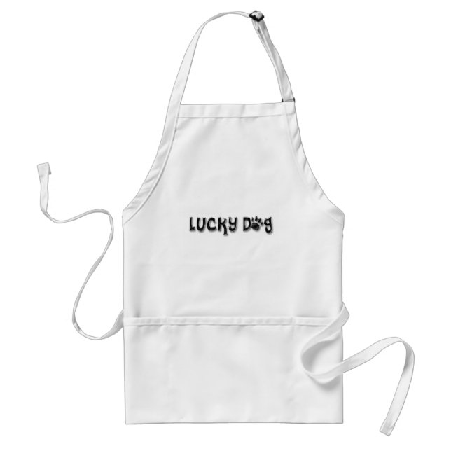 Lucky Dog Paw Print Schürze (Vorne)