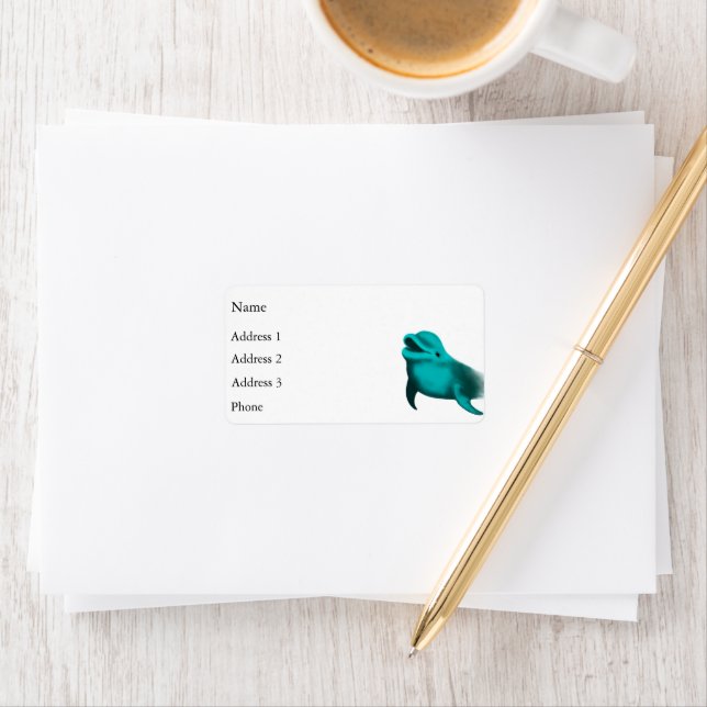 Lucky Dolphin Adressaufkleber (Insitu)