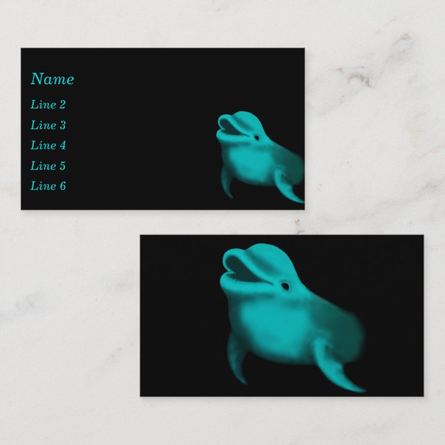 Lucky Dolphin Business Card Visitenkarte (Vorne/Hinten)