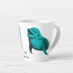 Lucky Dolphin - Ihren Text hinzufügen Milchtasse