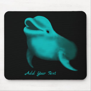 Lucky Dolphin - Ihren Text hinzufügen Mousepad
