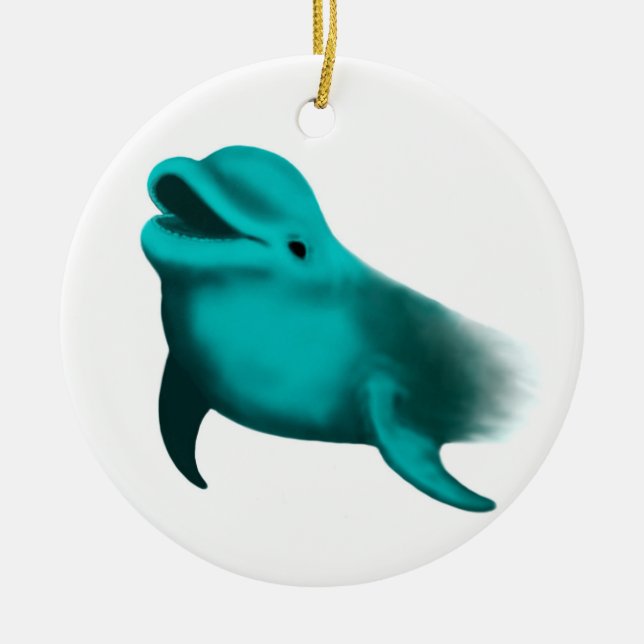 Lucky Dolphin Keramik Ornament (Vorne)