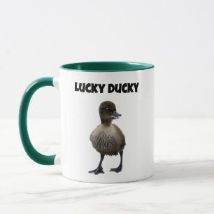 Lucky Duck Funny Niedlich Duckling Bird Foto Art Tasse