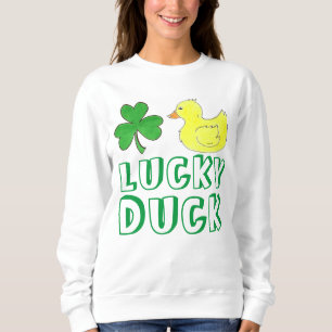 Lucky Duck Green Kleeblatt Saint Patrick's Day Sweatshirt