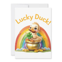 "Lucky Duck" Invitation du jour de la St. Patrick