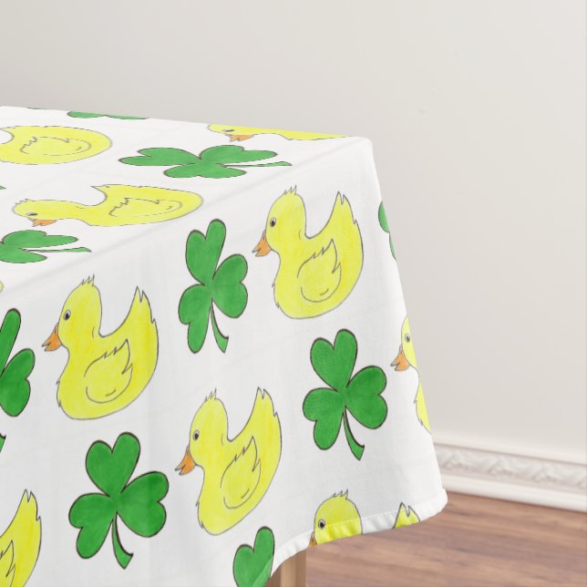 Lucky Duck Irish Kleeblatt Clover Rubber Ducky Tischdecke (Beispiel)