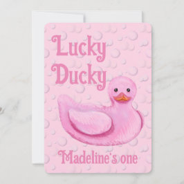 Lucky Ducky Einladung zum ersten Geburtstag