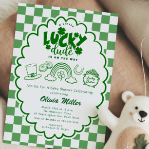 Lucky Dude Baby Shower Einladung