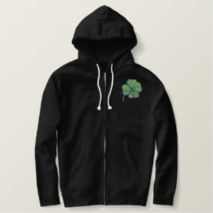 Lucky Enough Irish Bestickter Hoodie
