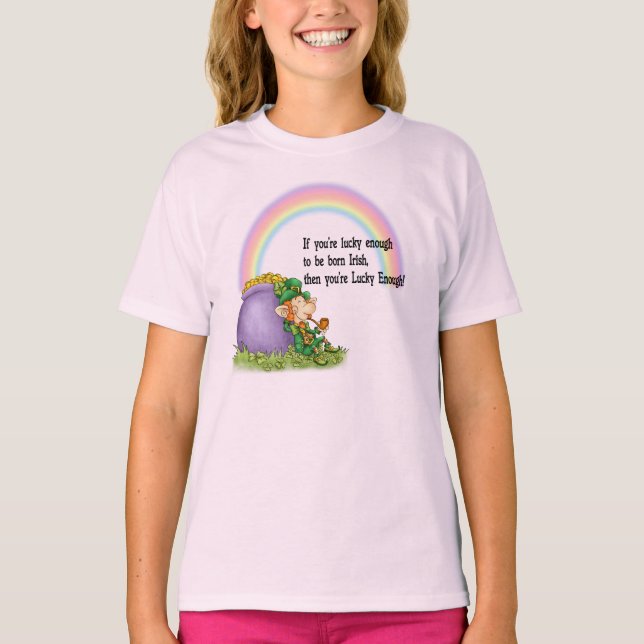 Lucky Enough Leprechaun T-Shirt (Vorderseite)