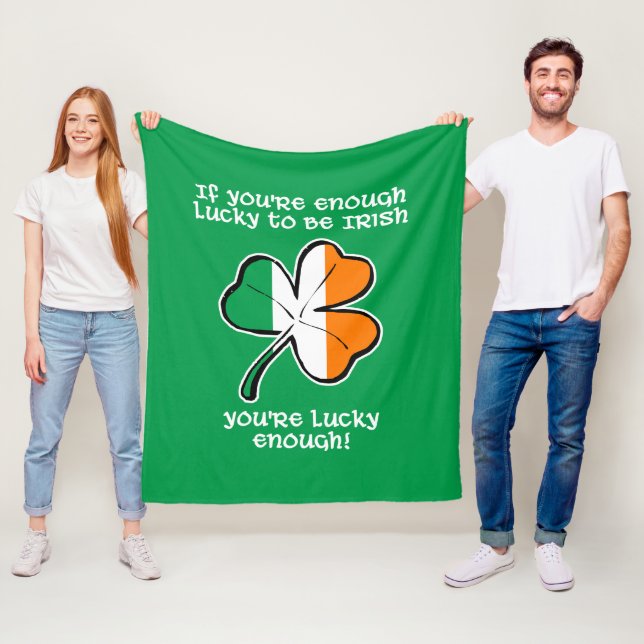 Lucky enough to be Irish Fleecedecke (Beispiel)