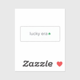 Lucky Era Minimalistische Kleinschrift-Ästhetik Pa Aufkleber