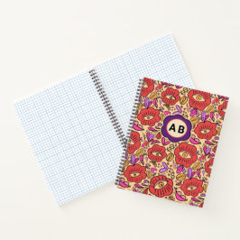 Lucky Eye Floral Pattern Notizbuch