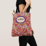 Lucky Eye Floral Pattern Tasche<br><div class="desc">Carry creativity, protection, and positive energy wherever you go with this vibrant tote bag featuring the Lucky Eye Floral pattern by Joyce Richards. This bold modern folk art design blends stylized florals with symbolic protective eyes and playful decorative elements inspired by themes of abundance, intuition, and good fortune. The lively...</div>
