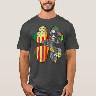 Lucky Firefighter Vierblättriges Kleeblatt St Patr T-Shirt