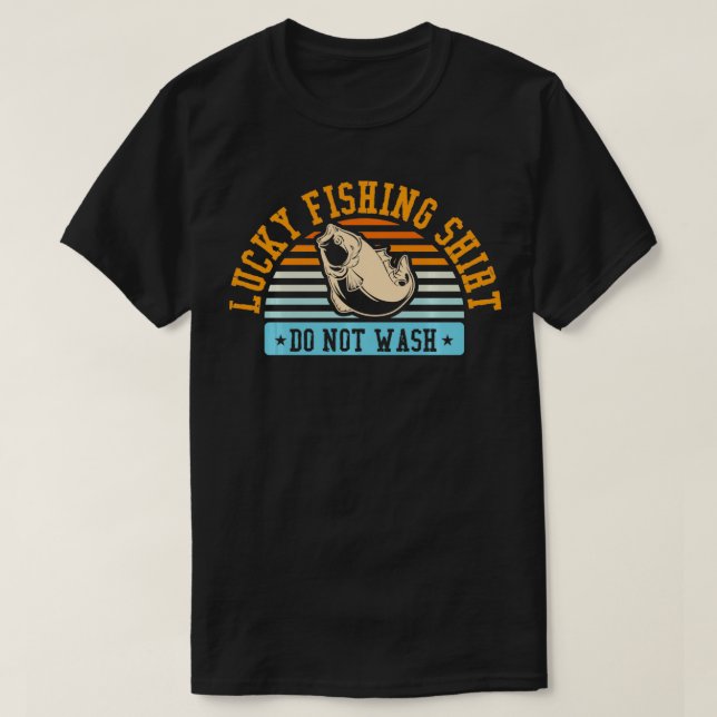 Lucky Fishing Boat Angler Wave Sea Anchor Fish Fi T-Shirt (Design vorne)