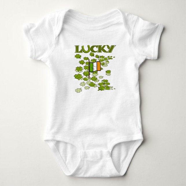 Lucky Flag Baby Strampler (Vorderseite)