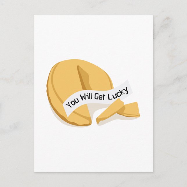 Lucky Fortune Cookie Postkarte (Vorderseite)