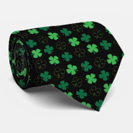 Lucky Four Leaf Clover Cravate - Noir