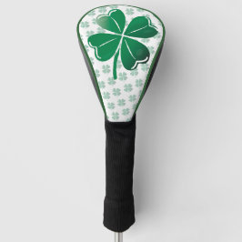 Lucky Four Leaf Clover Irish Shamrock Pattern Golf Headcover