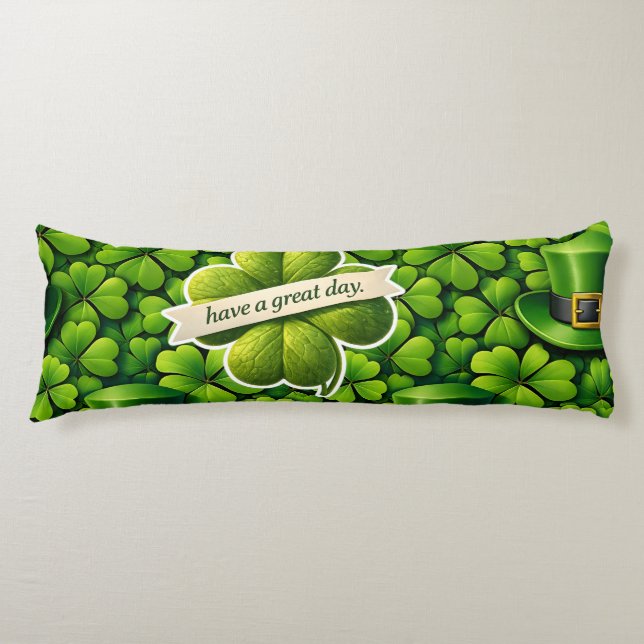 Lucky four leaf clover Saint Patrick's Day Patrick Seitenschläferkissen (Vorderseite)