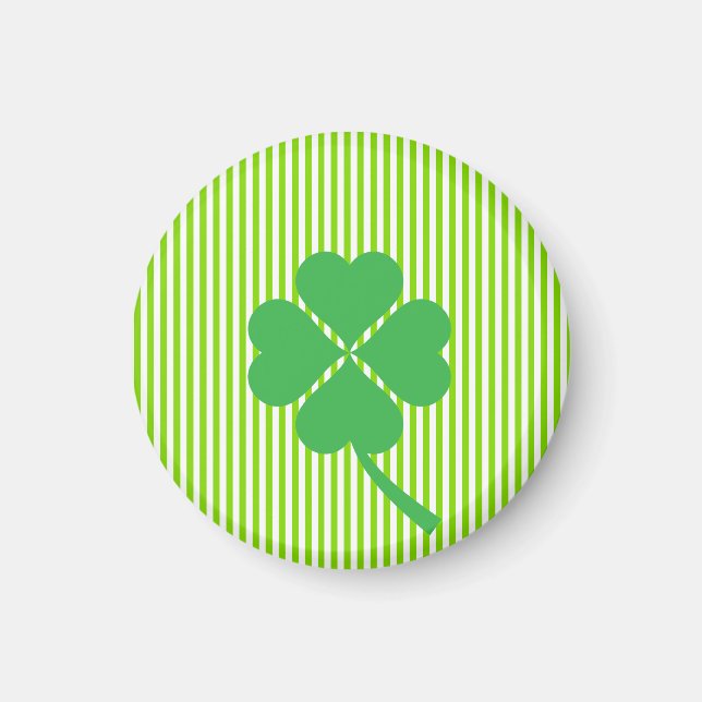 Lucky Four Leaf Kleeblatt Design-87906 Magnet (Vorne)
