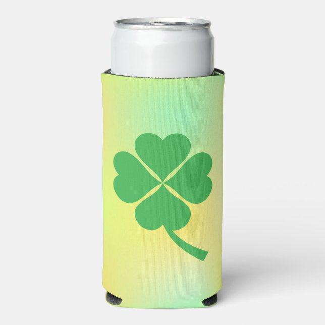 Lucky Four Leaf Kleeblatt Design-87906 Selters Dosenkühler (Seltzer Vorderseite)