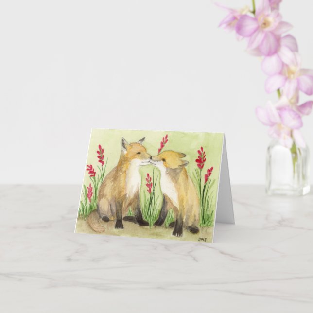 Lucky Foxes Card Karte (Orchidee)