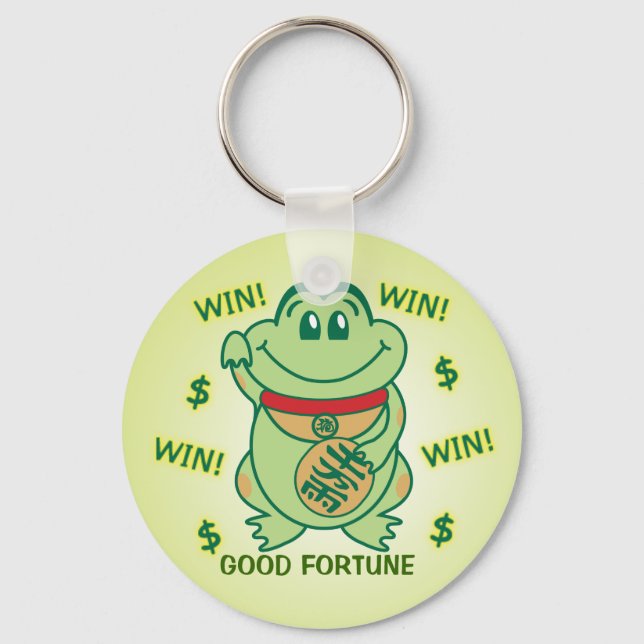 Lucky Frog Win! Schlüsselanhänger (Vorderseite)