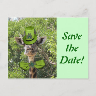 Lucky Giraffe Ankündigungspostkarte