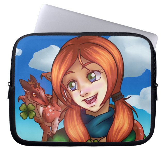 Lucky Girl Laptopschutzhülle (Vorderseite)