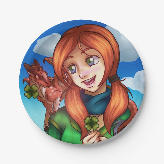 Lucky Girl Pappteller (Vorderseite)