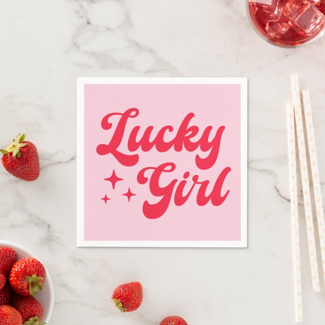 Lucky Girl Serviette (Beispiel)