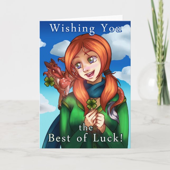 Lucky Girl (Text-Karte) Karte (Vorderseite)