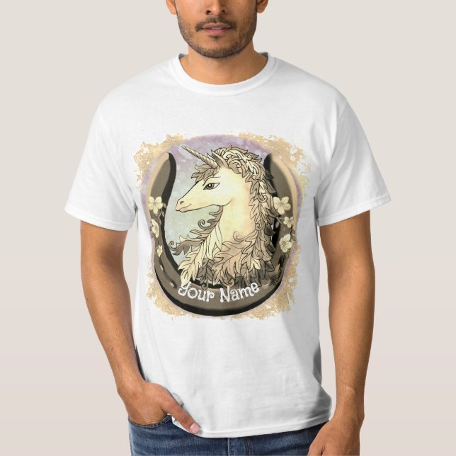 Lucky Gold Unicorn T-Shirt (Vorderseite)