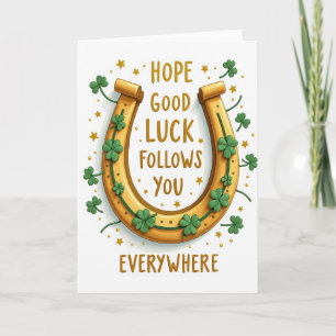 Lucky Golden Hufeisen Karte
