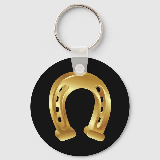 Lucky Golden Hufeisen Schlüsselanhänger (Vorderseite)