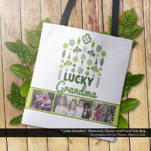 "Lucky Grandma" Kleeblatt Kleeblatt Foto Tasche