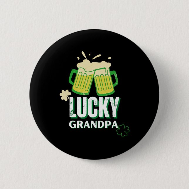 Lucky Grandpa St Patrick's Day Button (Vorderseite)