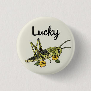 Lucky Grasshopper Button