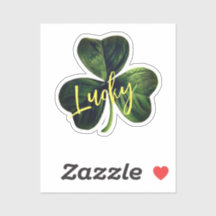 Lucky Green Kleeblatt Custom Cut Vinyl Sticker