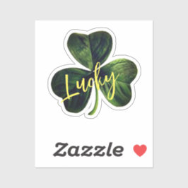 Lucky Green Kleeblatt Custom Cut Vinyl Sticker