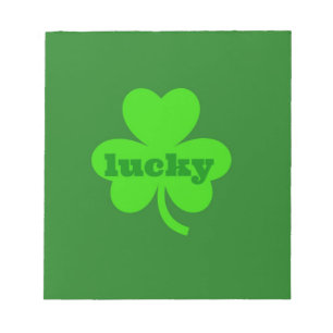 Lucky Green Kleeblatt Notizblock