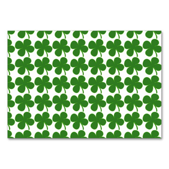 Lucky Green Kleeblatt Tischnummer (Rückseite)