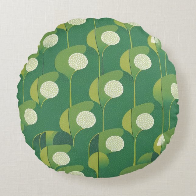 Lucky Green Rundes Kissen (Vorderseite)