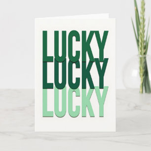Lucky Greens Modern Art Karte