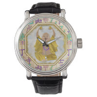 Lucky Happy Buddha und Feng Shui Hieroglyphen