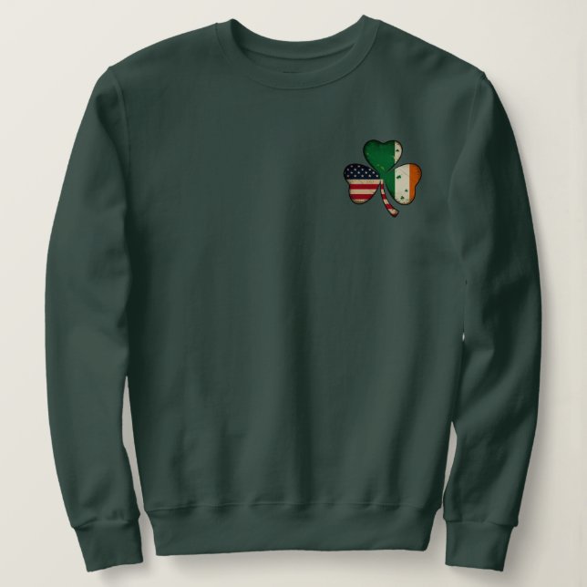 "Lucky Heritage" 🍀 🇺 🇸 🇮 🇪 Sweatshirt (Design vorne)