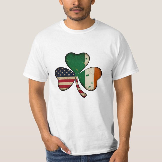 "Lucky Heritage" 🍀 🇺 🇸 🇮 🇪 T-Shirt (Vorderseite)